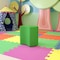 Flash Furniture Soft Seating Flexible Moon for Classrooms and Common Spaces - 18" Seat Height (Green) ZB-FT-045C-18-GREEN-GG - alternate 1